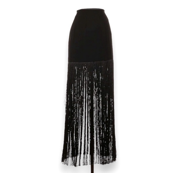 NWT J. Crew Collection Limited Edition Mini Fringe Trim Black Skirt Womens 4 - Picture 6 of 8